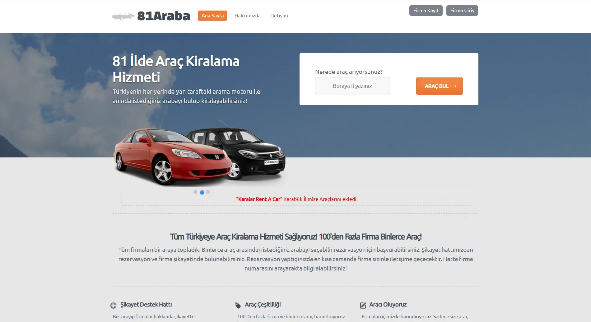 81Araba (Araç Kiralama)